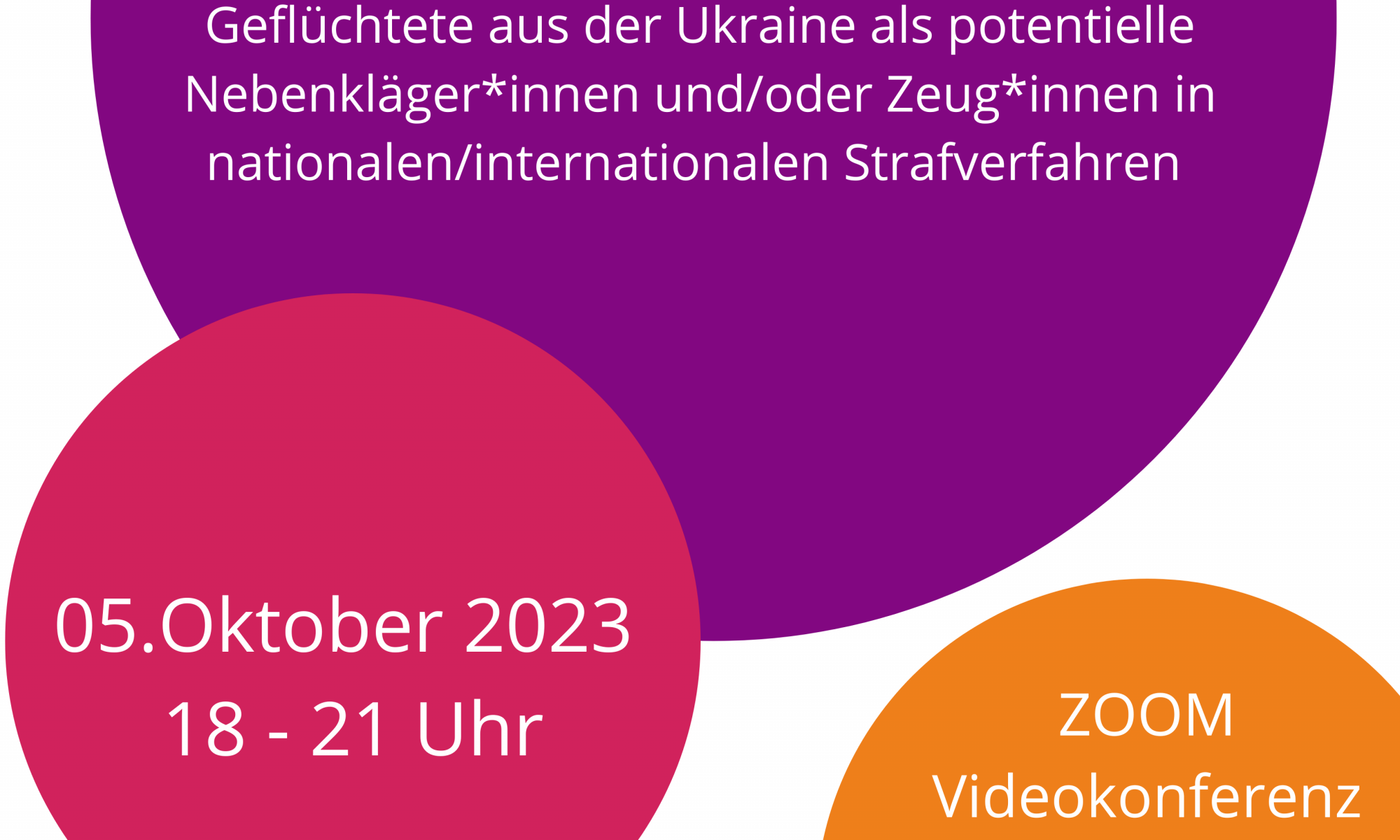 Infoabend für Ukrainer:innen, 05. Oktober 2023, 18-21 Uhr, ZOOM Videokonferenz