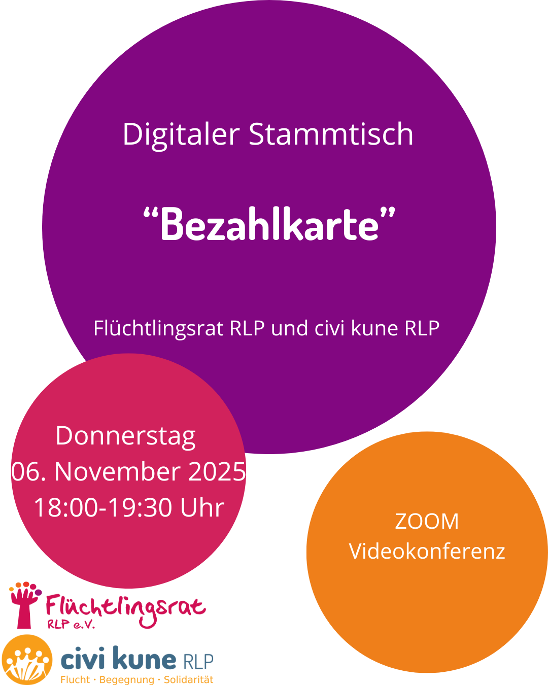 SharePic zum digitalen Stammtisch Bezahlkarte. Alle Infos im Text.